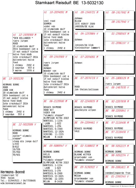 hermans bone BE-13-5032130 pedigree