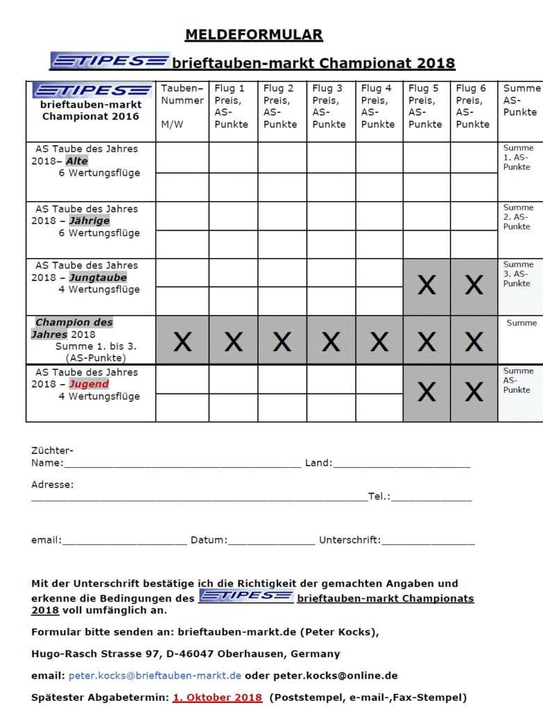tipes championat meldebogen 2018