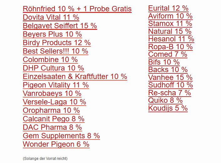 brieftaubenshop angebote kassel 2018