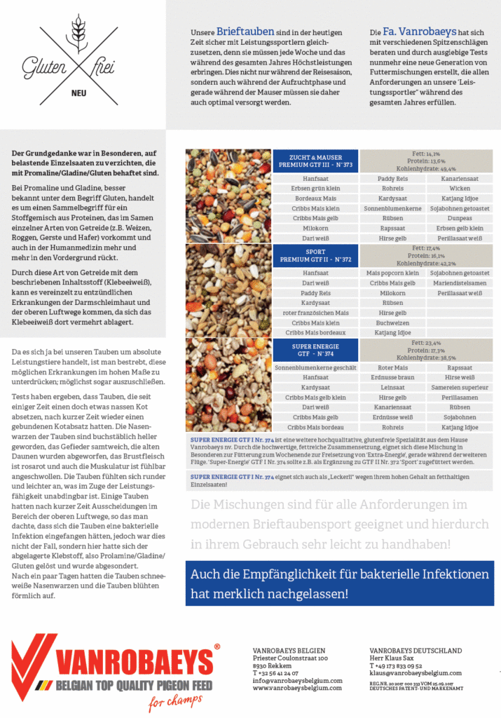 This mixture is then to be used as an "energy carrier" at the end of the
week, or can also be used as a "treat". as
Additional feeding of this mixture in the ratio per
100 km distance = meal (e.g. 300 km = last 3 meals)
to be named.