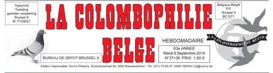 La Colombophilie Belge - September 2014