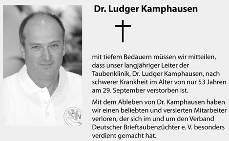 Dr.Ludger Kamphausen verstorben...