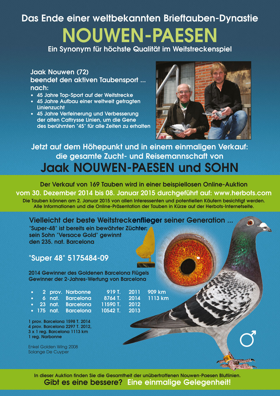 Nouwen-PAESEN - la fin d'un monde célèbre pigeons Dynasty