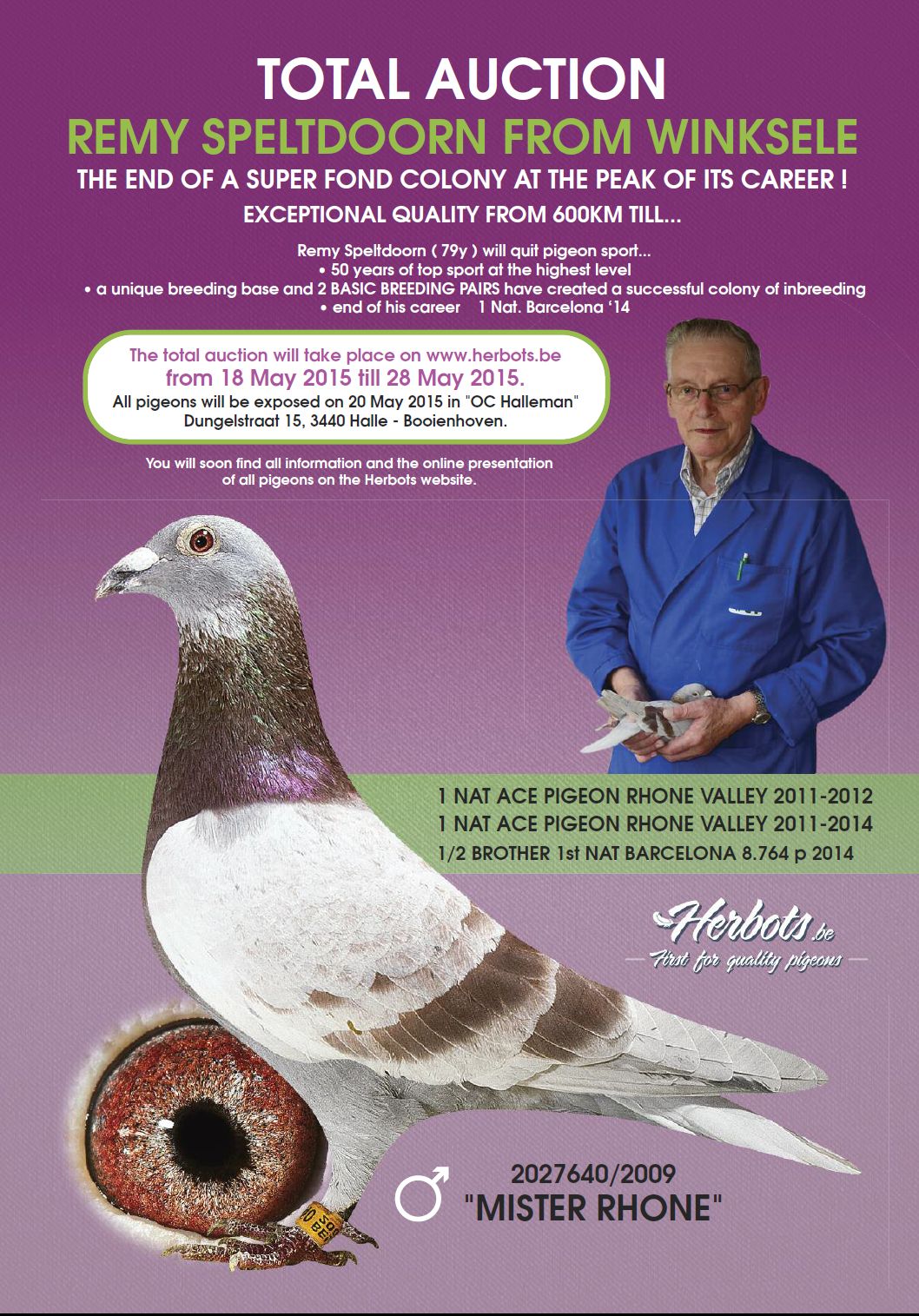 Ankündigung: TOTALVERSTEIGERUNG  REMY SPELTDOORN AUS WINKSELE...