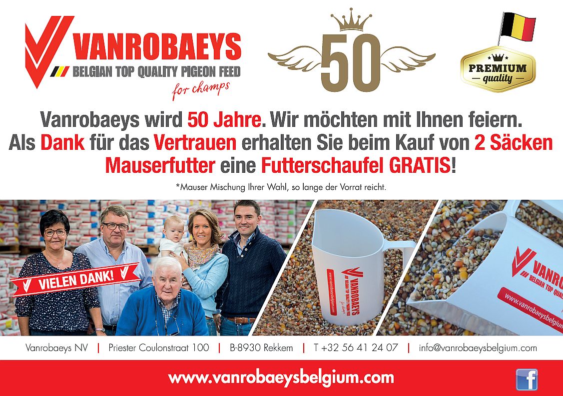 Vanrobaeys wird 50 Jahre. Wir möchten mit Ihnen feiern...
