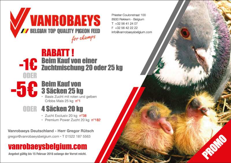 VANROBAEYS Zucht Aktion 2016...