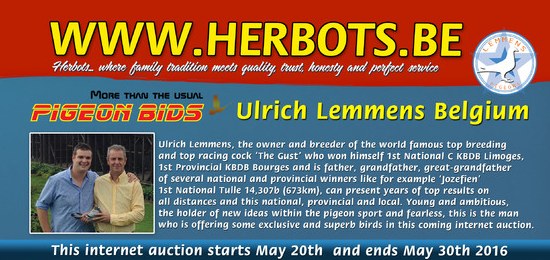 PIGEON BIDS EXTRA EDITION ULRICH LEMMENS...