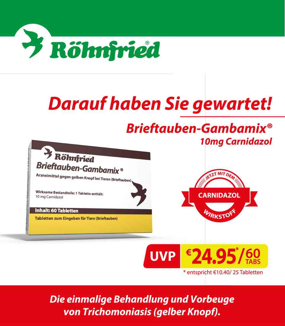 Product of the Week - RÖHNFRIED pigeons GAMBAMIX ...
