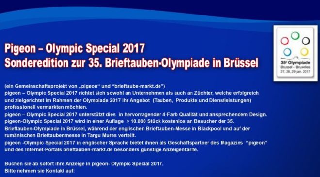 pigeon - Olympic Special Magazin 2017...
