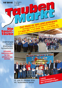 TaubenMarkt/Die Sporttaube im Oktober 2016...