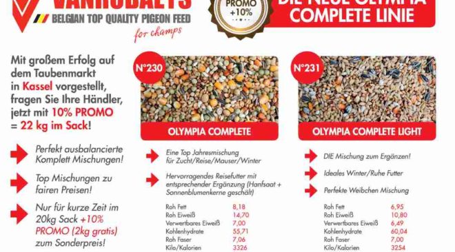 VANROBAEYS steht für Innovation - "OLYMPIA COMPLETE LINIE"...