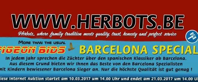 PIGEON BIDS EXTRA EDITION BARCELONA SPECIAL...