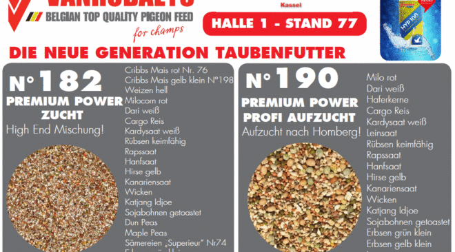 VANROBAEYS auf der TaubenMarkt Messe in Kassel...