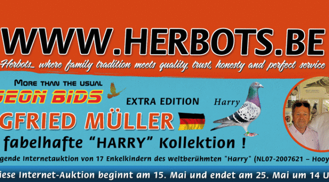PIGEON BIDS EXTRA EDITION SIEGFRIED MÜLLER - "HARRY-COLLECTION...