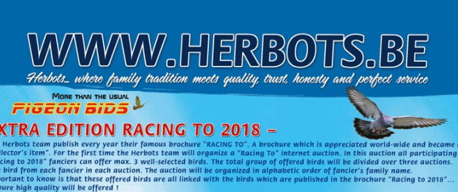 PIGEON BIDS "RACING TO 2018"...